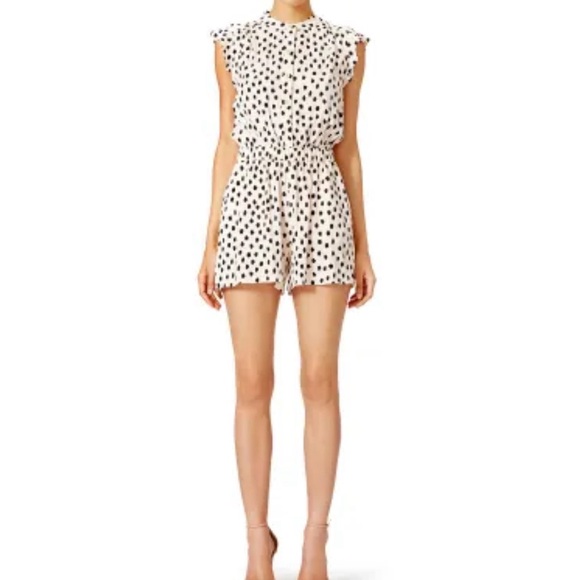 kate spade Pants - Kate Spade New York Leopard Dot Crepe Romper  Size 12